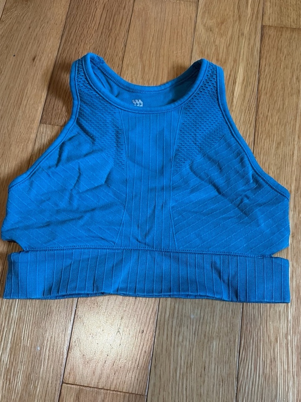 all in motion Blue High-Neck Seamless Sports Bra
